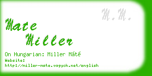 mate miller business card