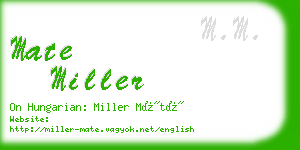 mate miller business card